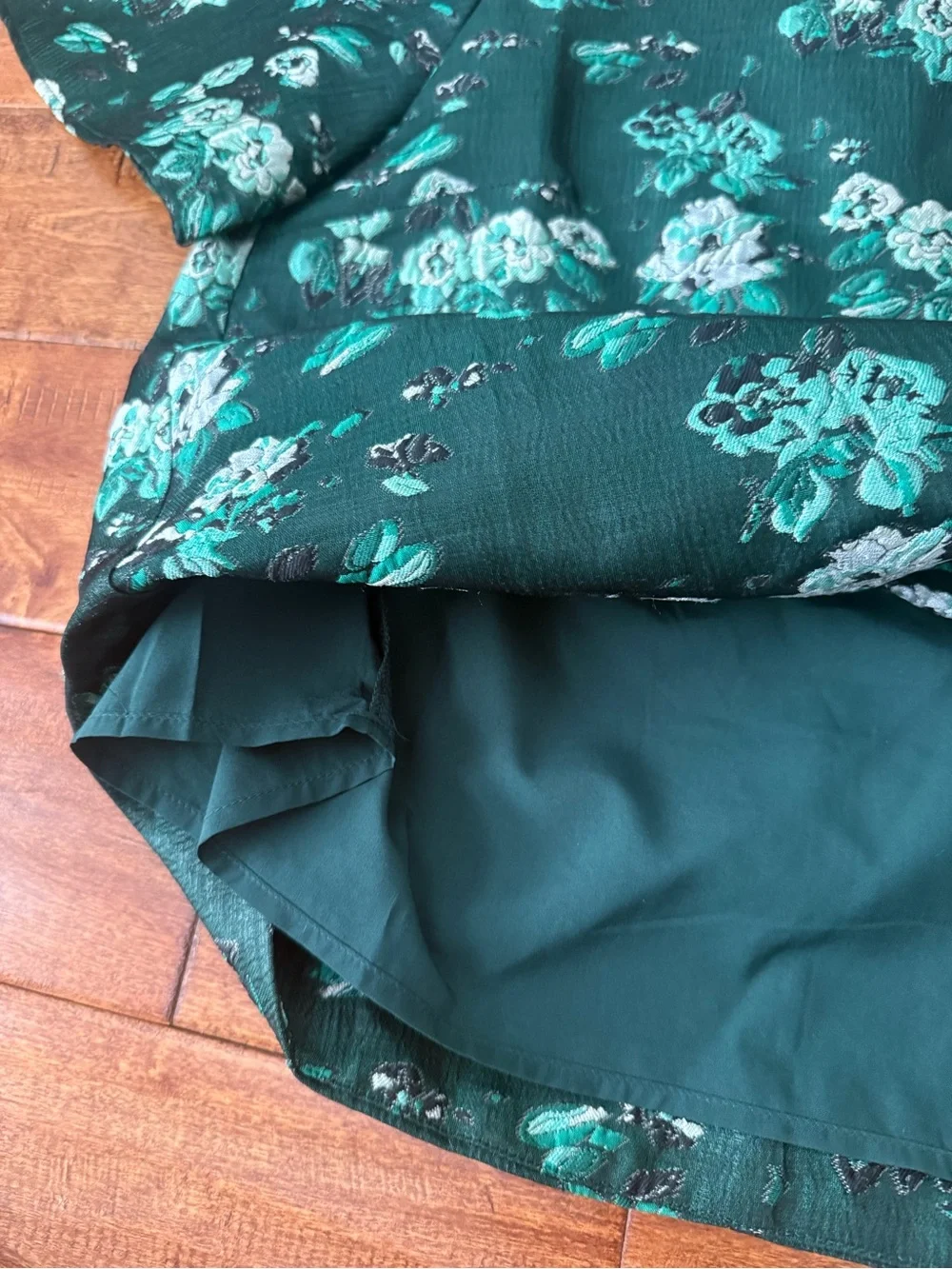 Tuckernuck Pomander Place Emerald Floral Jacquard Top